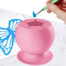 Silicone Suction Cup Waste Storage Box Home Weeding Collect Helper (Pink) Newly