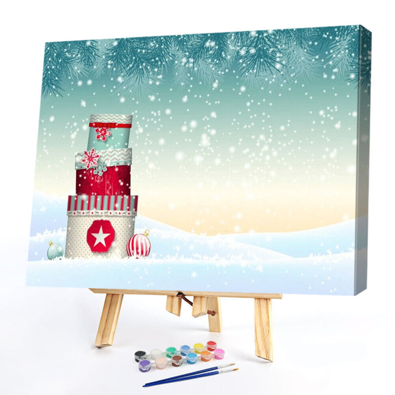 Snowfield Oil Paint By Numbers Hand Painted Wall Art Craft Home Decoration Gifts