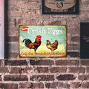 Retro Letter Chicken Metal Plate Painting for Bar Pub Tin Plaques Wall Sign