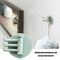 Bathroom Wall Hanging Rotatable 3 Hooks Adhesive Bracket Holder (Green) Newly