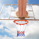 All-Weather Basketball Net Red+White+Blue Outdoor Indoor Basketball Hoop Net