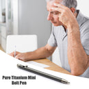 Portable Mini Titanium Ballpoint Pen Outdoor Metal Signature Pens (Gray) Newly