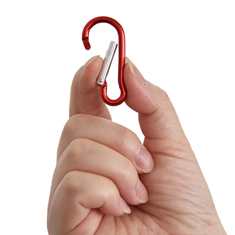 10pcs Spring Aluminum Backpack Carabiner Hiking Camping Hang Holder Clip Buck