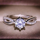 Gift Hollow Women Couples Bands Crystal Promise Ring Rhinestone Rings Jewelry