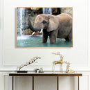 Wading Elephant Oil Paint By Numbers DIY Handpainted on Canvas Home Decorations