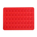 50 Cavity Gummy Bears Silicone Soap Ice Cube Tray Baking Mold (Red) Newly