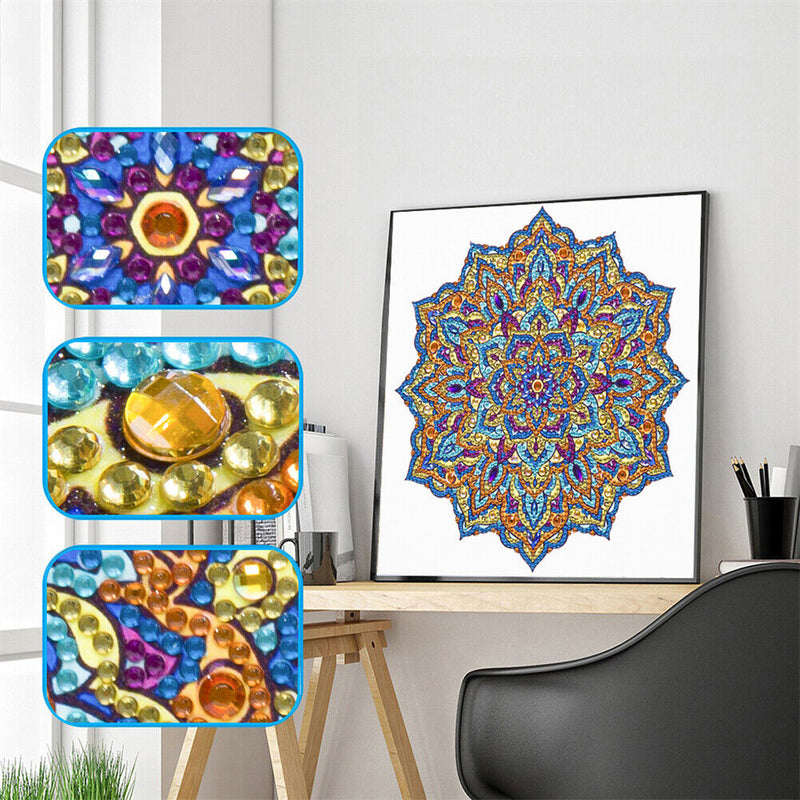 Partial Drill 5D Special Shape Diamond Painting Abstract Mandala Kit (X052)