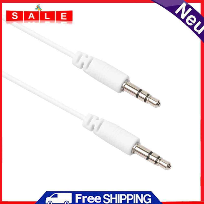 3.5mm Stereo Jack Audio Cable Male to Male AUX Cord for Car Speaker Headphones