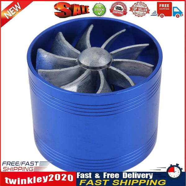 Car Refitting Turbine Turbo Charger Air Intake Gas Fuel Saver Fan Vent Newly
