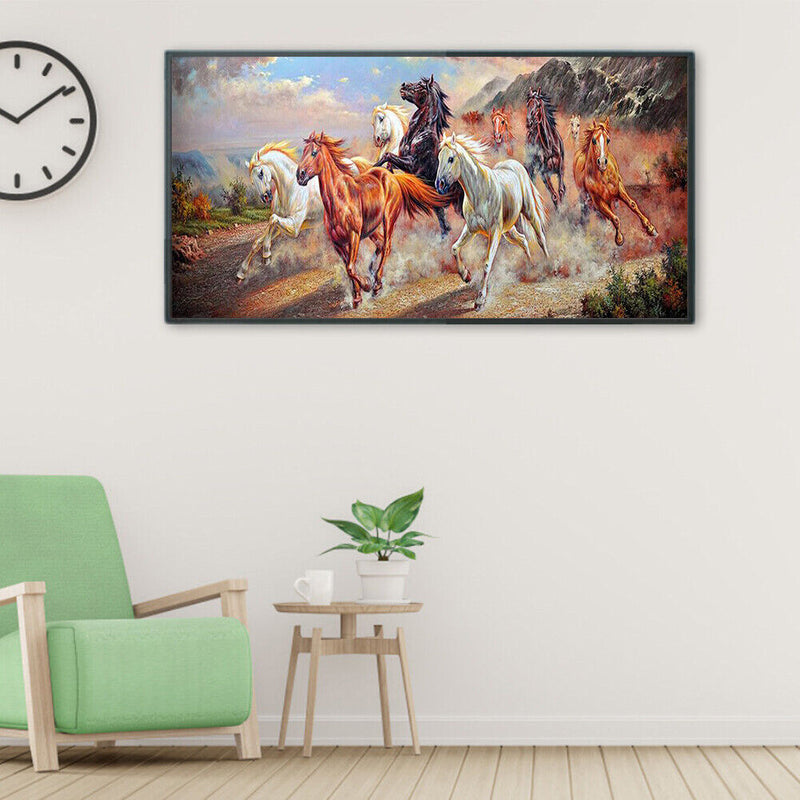 Horse Frameless Picture Oil Paint By Numbers Hand Painted Picture Kit for Home