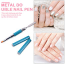 Double-Ended Nail Pen Poly Nail Gel Flower Brush Picker Manicure Tools 2 in 1