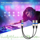 30cm XLR Cable 3Pin Female Jack to Dual 2 Male Audio Cable for Microphone M