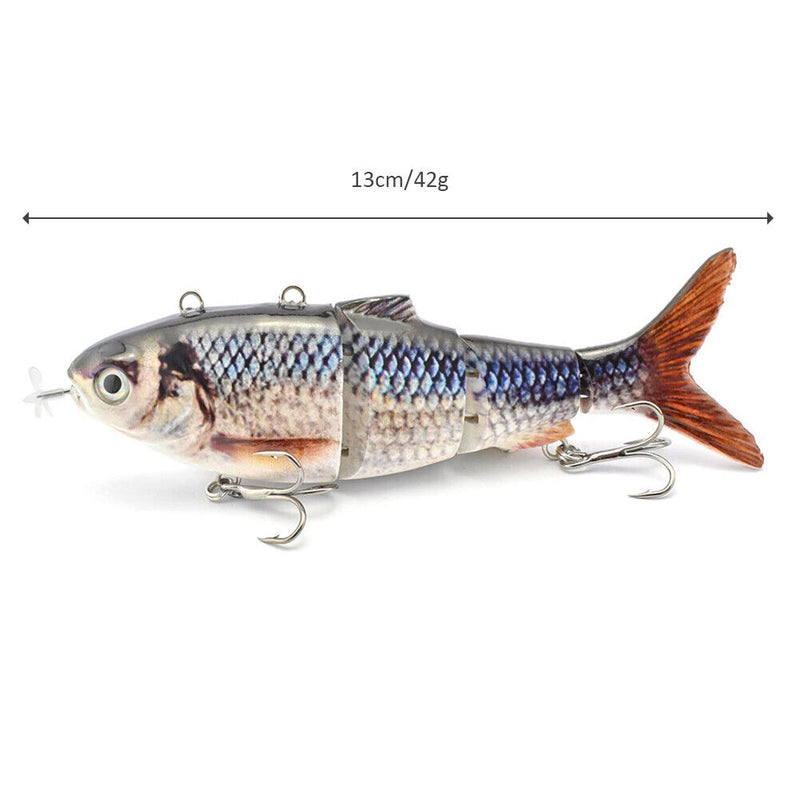 Robotic Fishing Lures Auto Bait Wobblers 4-Segment LED Swimbaits (BL-2042) Newly