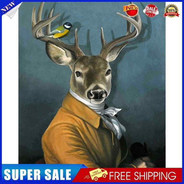 Mr Elk Oil Paint By Numbers Kit DIY Acrylic Painting on Canvas Frameless