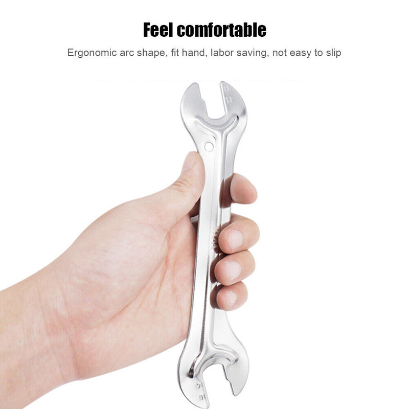 Carbon Steel Bike Head Open End Axle Hub Cone Wrench Spanner Bicycle Repair