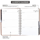 2022 Planner - Academic Weekly & Monthly Planner with Blank Pages (Brown)