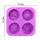 DIY Craft Handmade Cake Mould Silicone Soap Mold Flower Shaped Soaps Supplies