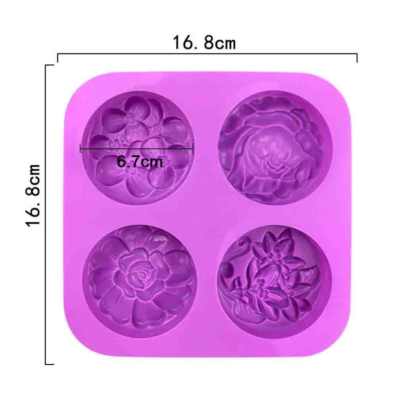DIY Craft Handmade Cake Mould Silicone Soap Mold Flower Shaped Soaps Supplies