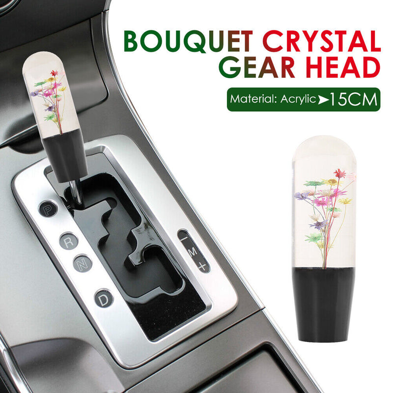 Bouquet Crystal Acrylic Gear Shift Knob Car Gear Shifter Lever Knob (15cm)