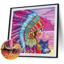 Handmade African Girl 5D DIY Full Round Drill Drawing Kit Diamond Painting