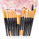 15pcs Long Rod Plastic Makeup Brushes Set Skin-friendly Versatile Cosmetic Brush