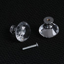 Door Knobs Cupboard Pulls Diamond Shape Pull Handle Crystal Glass Knobs