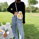 Fashion Women Duck Shape PU Leather Cartoon Patchwork Handbags Crossbody Bags