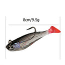 Luya Accessories 9.5g/80mm T Tail Lead Fish Swimbait Lure Fishing Tackle Bait