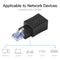 RJ45 Male To Female Converter 90 Degree Extension Adapter LAN Ethernet Connector
