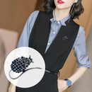 Retro Rhinestone Mouse Brooches Pin European Backpack Jacket Coat Badges Gift