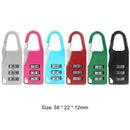 Mini 3 Digit Combination Padlock Zinc Alloy Travel Luggage Lock (Pink)