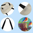 Lovebirds Printed Shoulder Shopping Bag Casual Large Tote Handbag (40*40cm)