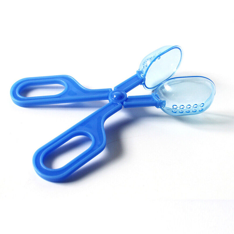 Reptile Terrarium Lizards Tweezers Pet Raising Feeding Tool Clips (Blue) Newly