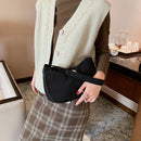 Casual Women Nylon Shoulder Tote Bag Daisy Pattern Korean Underarm Purse Handbag
