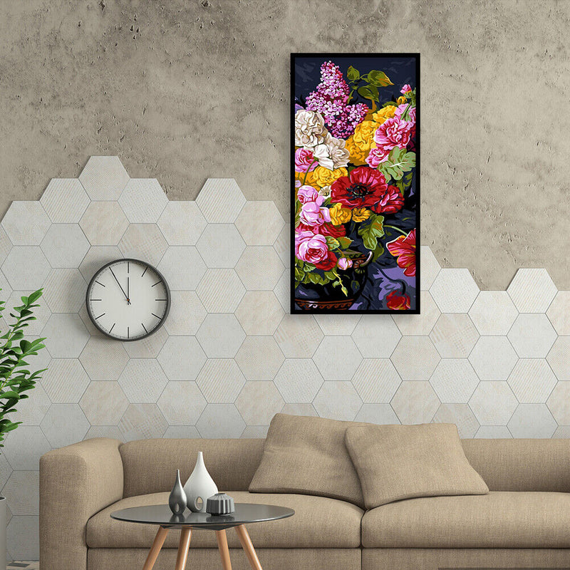 5D DIY Full Round Drill Rhinestone Diamond Painting Landscape Flower Home Mos
