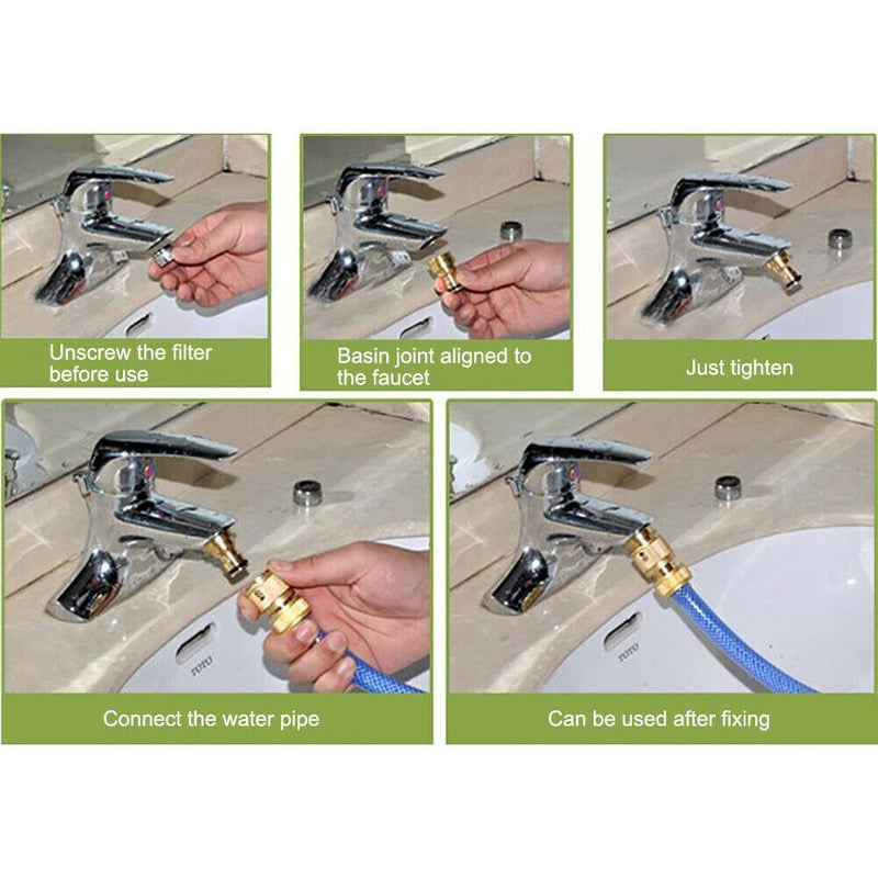 Tap Hose Adapter Water Pipe Connector Faucet Converter Pipe Joiner Fitting