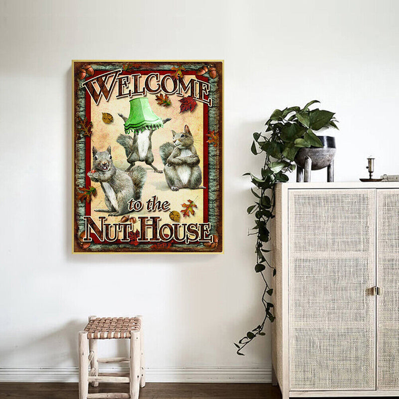 Cute Squirrel Frameless Picture Oil Paint By Numbers Hand Painted Picture Kit