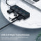4 Port High Speed USB 2.0 Hub Multi Power Adapter for Laptop Desktop Computer