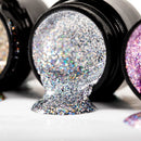 Laquer Nail Glitter Polish Semi Transparent Manicure DIY Nail Sequins UV Gel