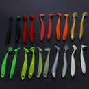 20pcs 2g/7.5cm T-tail Soft PVC Worm Fishing Lures 10 Colors Swim Baits Newly