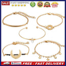 Women Flower Shell Moon Bracelet Round Slices Beach Cuff Bangles for Women Gi