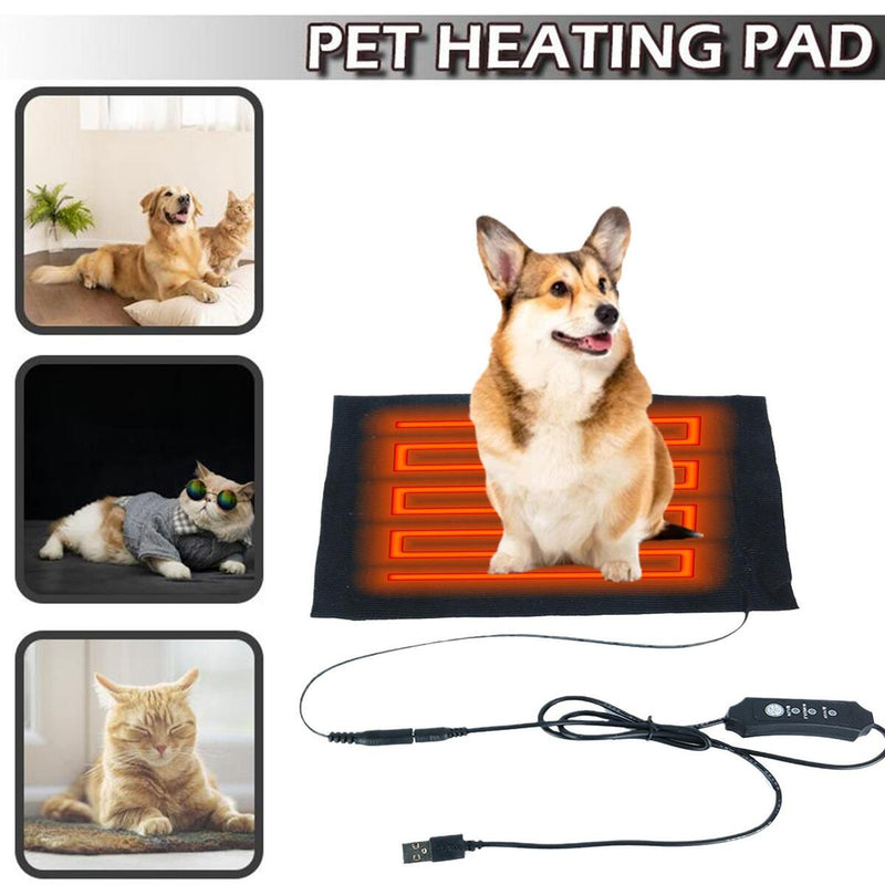 USB 3 Level Electric Heating Pad Pet Dog Cat Bed Warmer Home Office Chair MatN.#