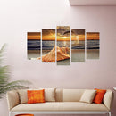 5pcs 5D DIY Full Drill Diamond Painting Seaside Sunset Embroidery Kit Wall