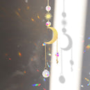 Suncatcher Crystal Star Moon Sun Chandelier Pendant Prism Hanging Lamp Orname