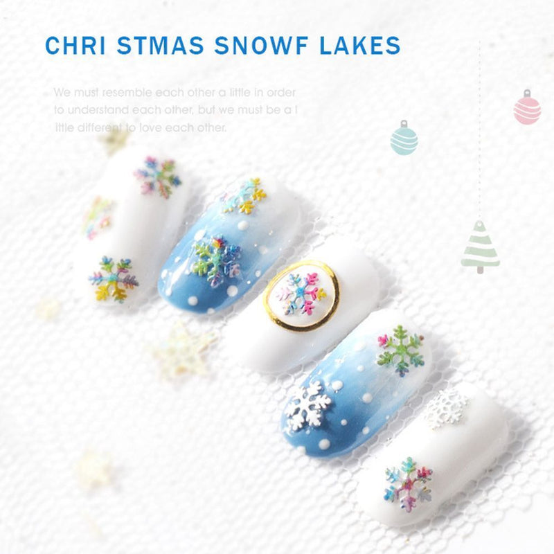 DIY Art Tips Glitter Flakes Christmas Manicure Decor Snowflake Nail Sequins