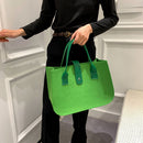 Women Fashion Felt PU Leather Shoulder Bag Lady All-match Phone Small Tote Bag
