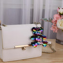 Sequins Keychain Bear Sequins Shiny Lovely Keychain Car Keys Girl Pendant Gif