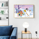 Full Poster Diamond 5D Round Drill Picture Painting Kit DIY Snowman and Friends