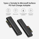 15V/3A USB C Female PD Fast Charging Converter for Surface Book 1 2 3 Adapter
