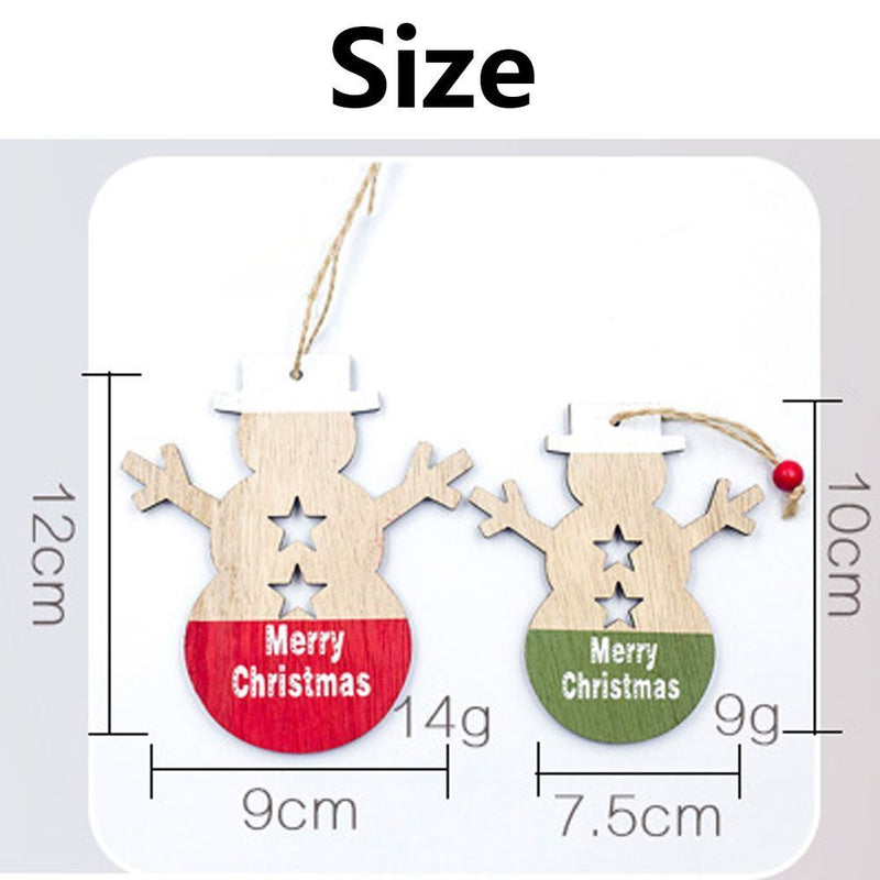 Xmas Hanging Christmas Tree Decoration Wooden Ornaments  Snowman/Elk/Angel